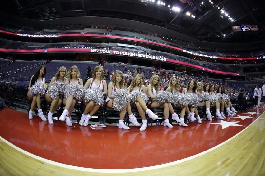 Cheerleaders Flex Sopot zatańczyły na meczu NBA w Waszyngtonie