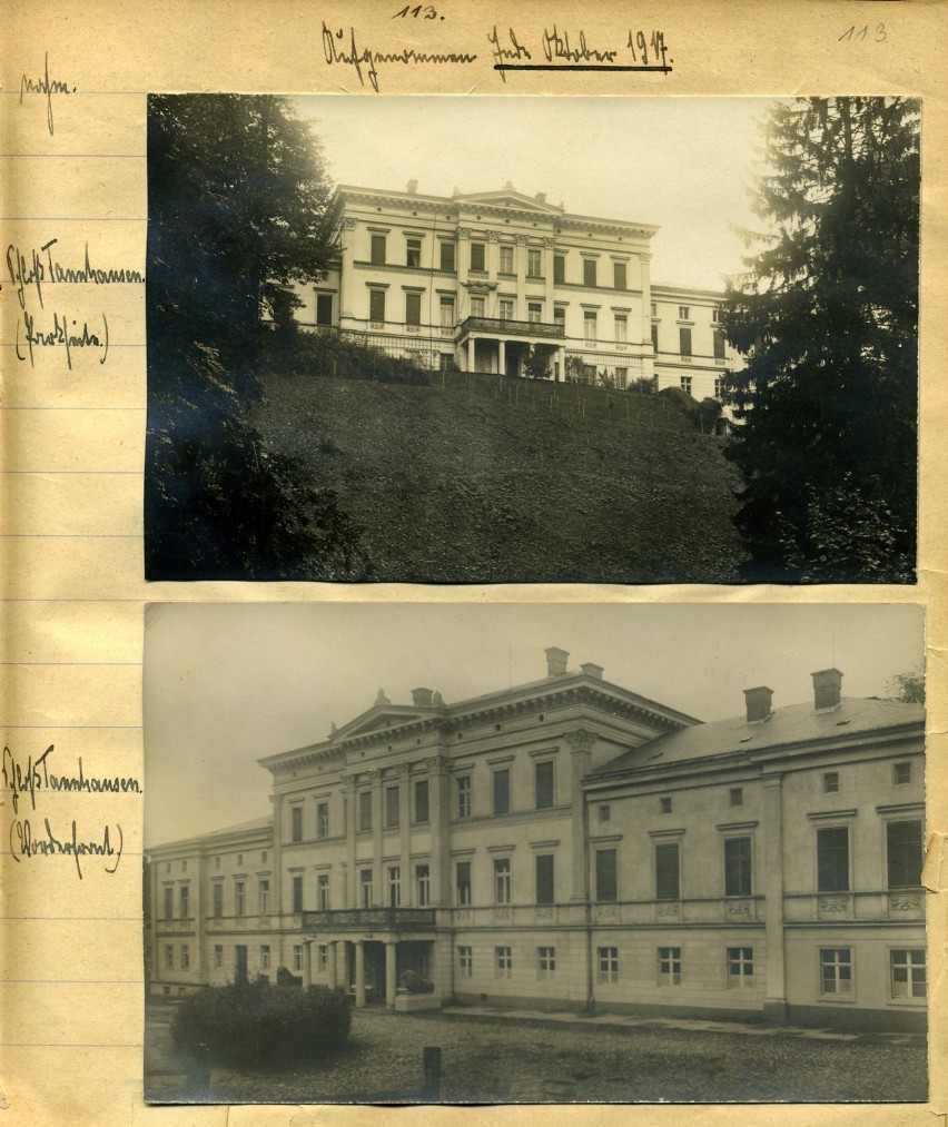 Zdjęcie przedstawiające Pałac Jedlinka pochodzą z kroniki, którą przekazala wnuczka ostatniej właścicielki w 2008 roku