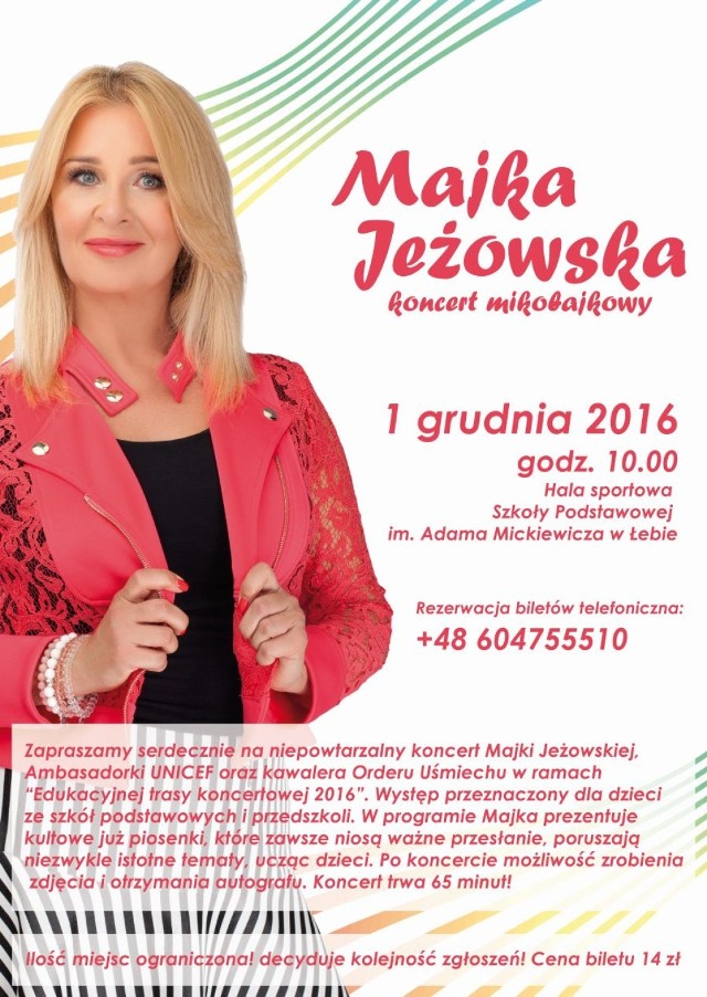 Mikołajkowy koncert Majki Jeżowskiej w Łebie