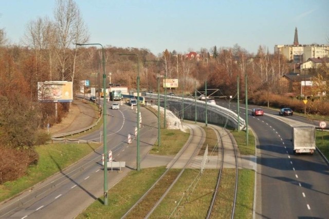 Remontowany odcinek ulicy 3 Maja w Sosnowcu