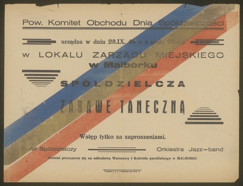 Malbork po wojnie. Stare afisze z lat 1946-1949 też pokazują, jak wyglądało życie w powojennym mieście