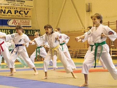 Młodzi adepci karate z piekarskiej &quot;Triady&quot; pokazali co potrafią.