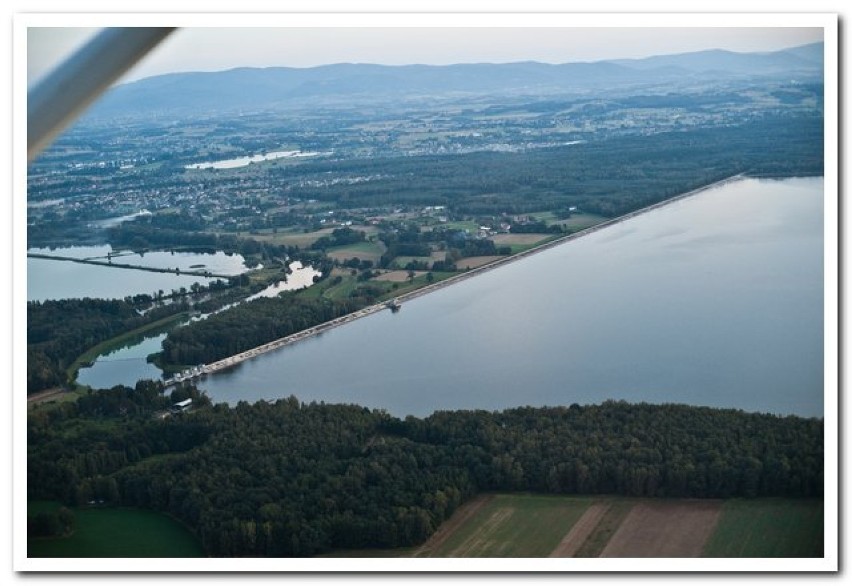 Jezioro Goczałkowickie - zdjęcia zbiornika z lotu ptaka