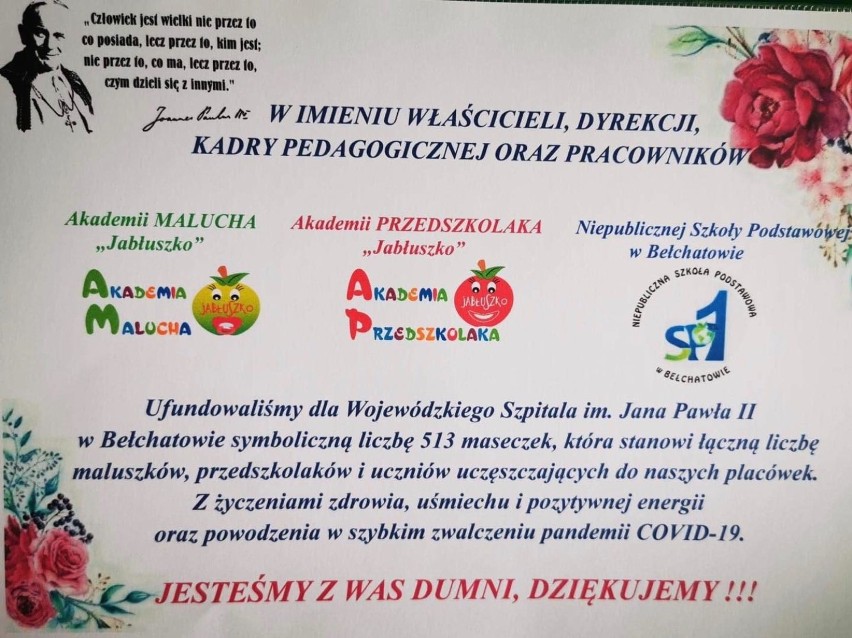 Pomoc dla szpitala wojewódzkiego w Bełchatowie