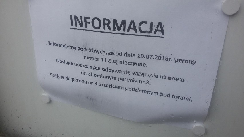 Zmodernizowany peron na stacji Jaworzno Szczakowa