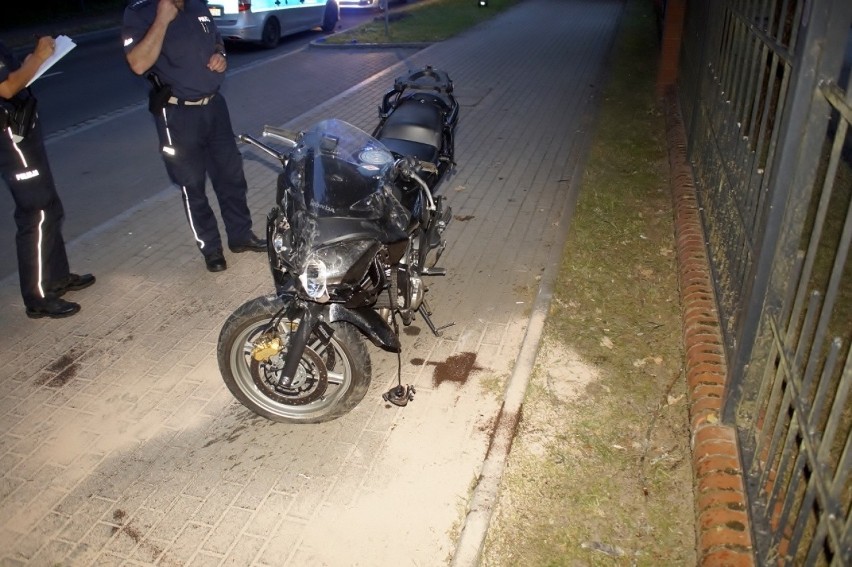 Wypadek motocyklisty w Słupsku. 31-latek trafił do szpitala