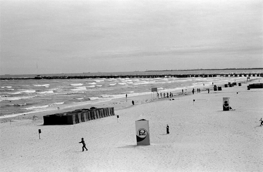 Sopocka plaża w 1977 roku.