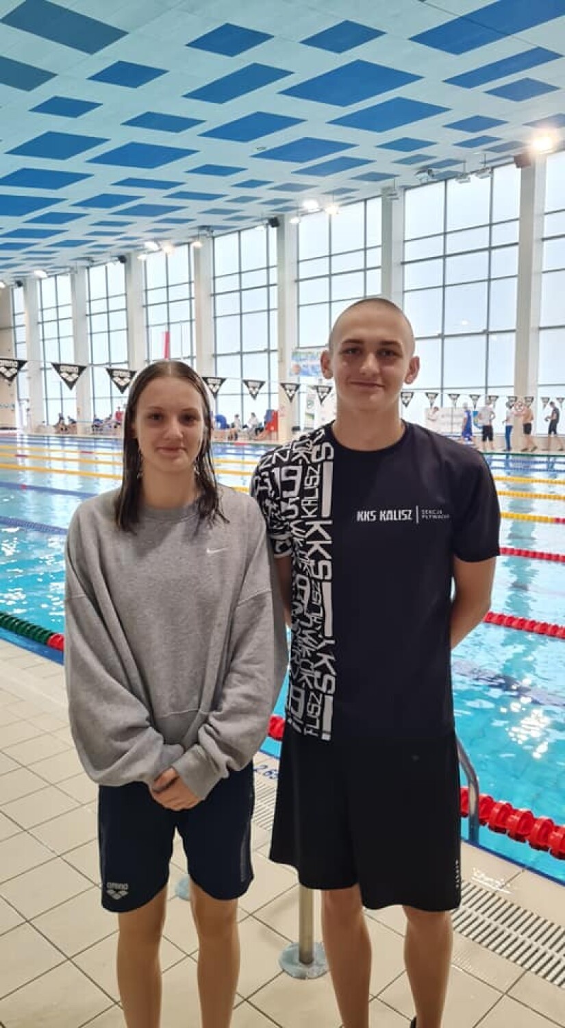 Alicja Nogaj w Oświęcimiu zajęła 4. miejsce w Mistrzostwach Polsku Juniorów 15-letnich (z prawej Nikodem Przybyło, również zawodnik KKS-u)