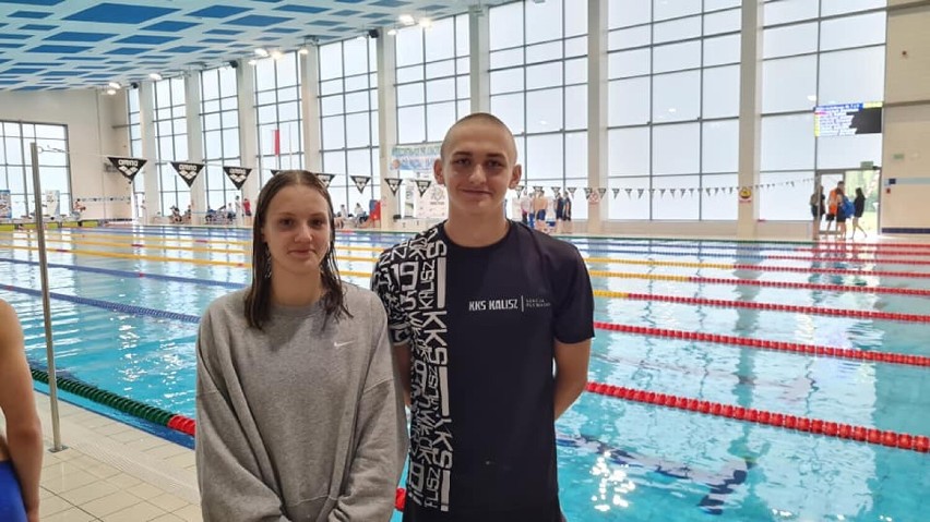 Alicja Nogaj w Oświęcimiu zajęła 4. miejsce w Mistrzostwach Polsku Juniorów 15-letnich (z prawej Nikodem Przybyło, również zawodnik KKS-u)