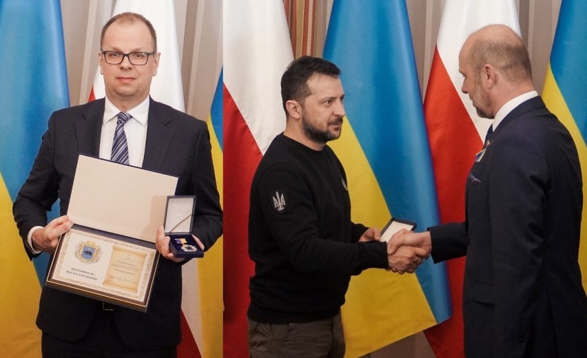 Prezydent Ukrainy wręczył prezydentom Przemyśla i Rzeszowa tytuły Miasta Ratownika [ZDJĘCIA]