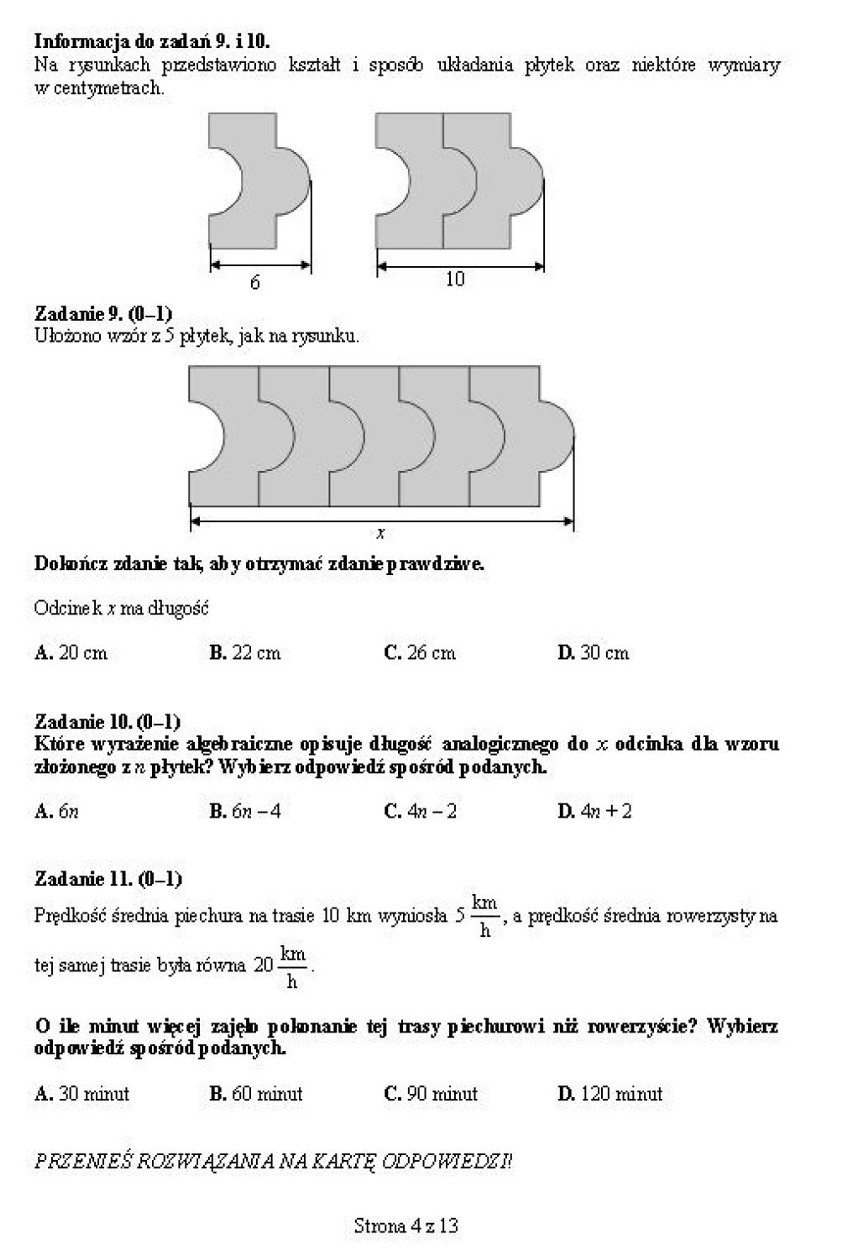 Egzamin gimnazjalny 2014. Matematyka [TESTY, ODPOWIEDZI]