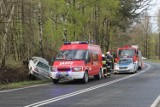 Wypadek na drodze 907 między Boronowem a Koszęcinem. Zginął 77-letni mężczyzna [ZDJĘCIA]