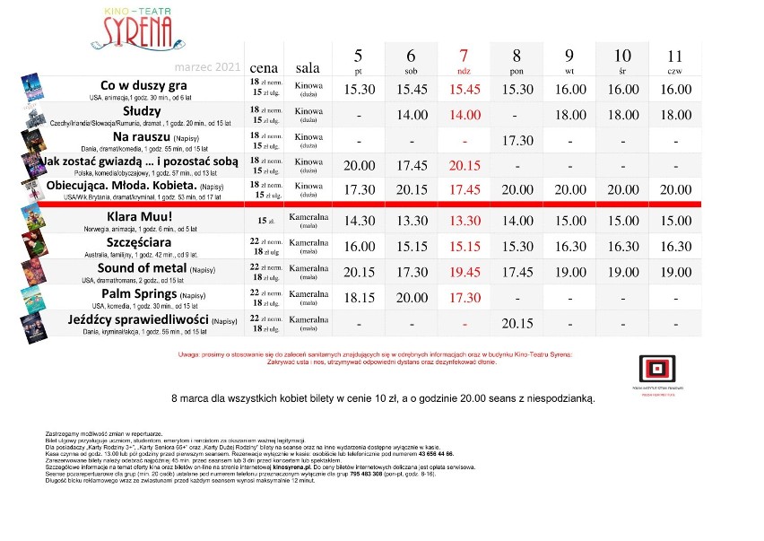 Repertuar kina w Wieluniu od 5 do 11 marca ZWIASTUNY, PLAKATY