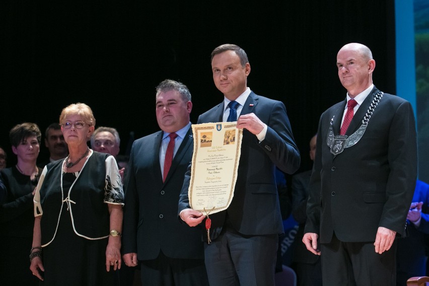 Prezydent Andrzej Duda został honorowym obywatelem Wolbromia