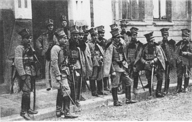 Ułani I szwadronu I Brygady Legionów Polskich (Nowy Sącz, grudzień 1914 tok)