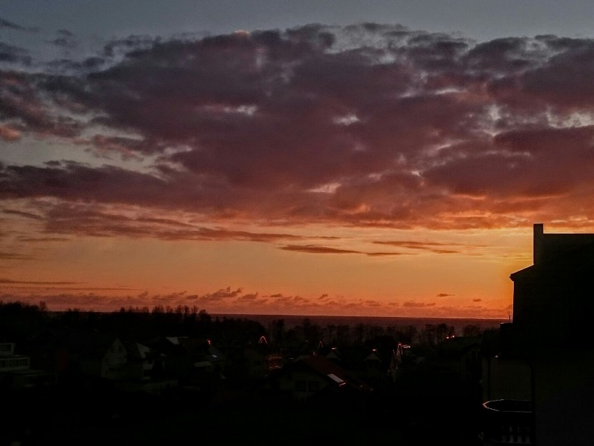 Foto powiat pucki: wschód słońca nad Władysławowem i...