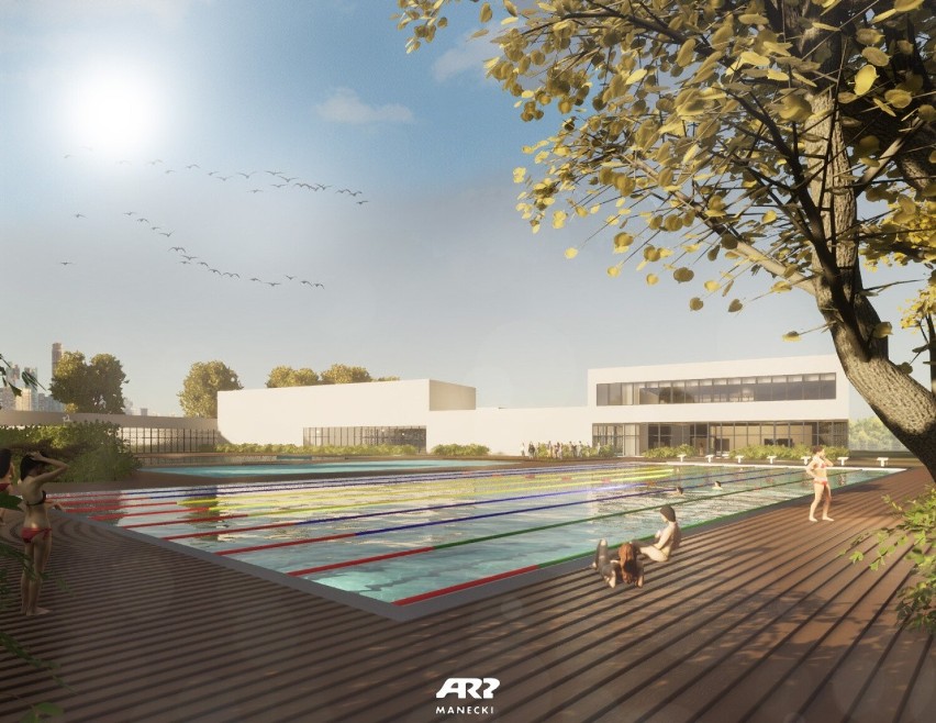 Projekt nowego kompleksu basenów Clepardii w Krakowie.