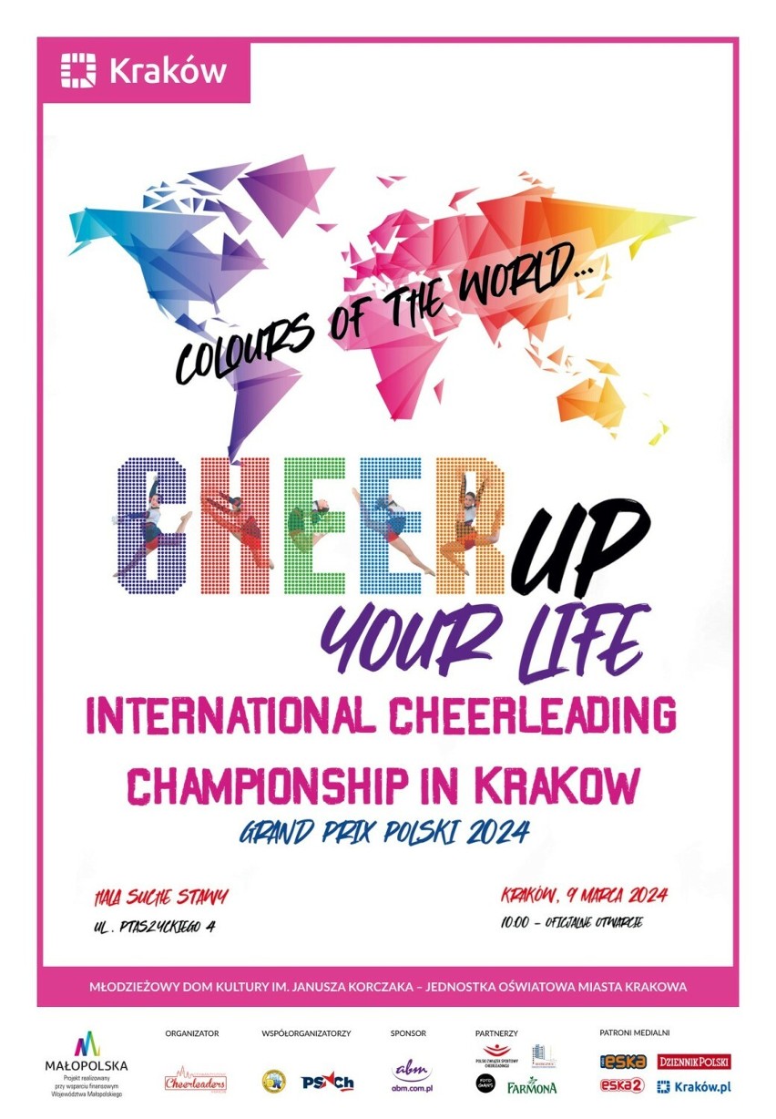 Międzynarodowe Mistrzostwa Cheerleaders w Krakowie. Podczas widowiskowej imprezy wystąpi prawie 700 zawodników