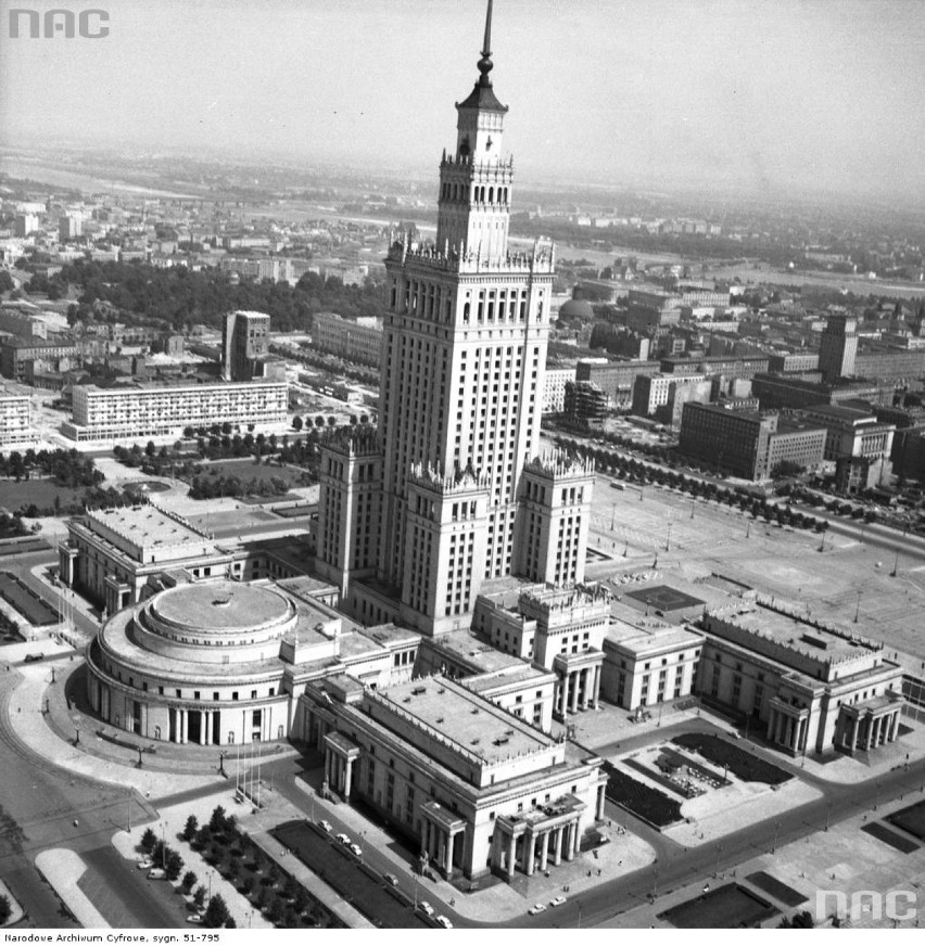 1959 - 1962. Widok pałacu od strony Alej Jerozolimskich (u...