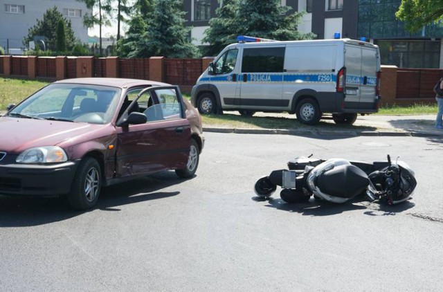 Wypadek motocyklisty na Tatrzańskiej w Łodzi