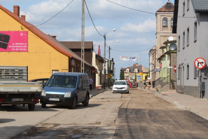 Trwa remont ulicy Kościuszki w Radziejowie [zdjęcia]
