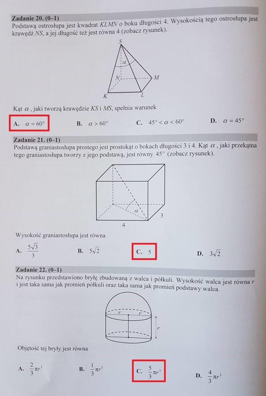 Matura z matematyki 2018 - rozwiązane arkusze CKE