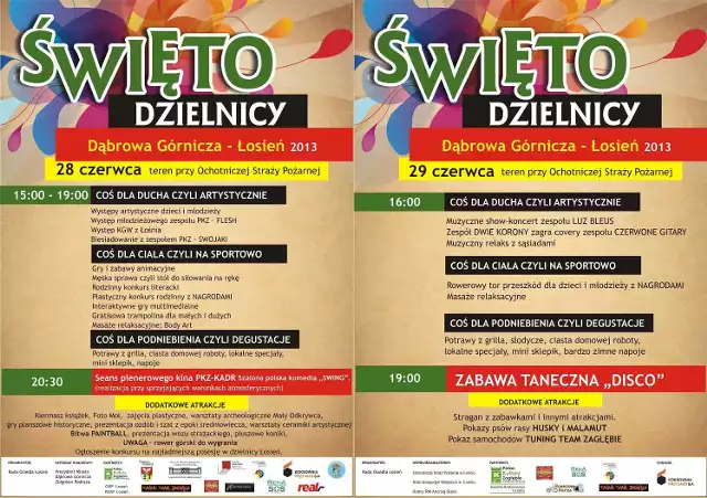 Łosień - święto dzielnicy - program