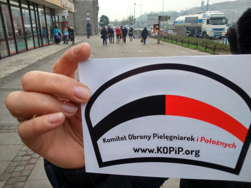 Gdańsk - protest pielęgniarek i położnych