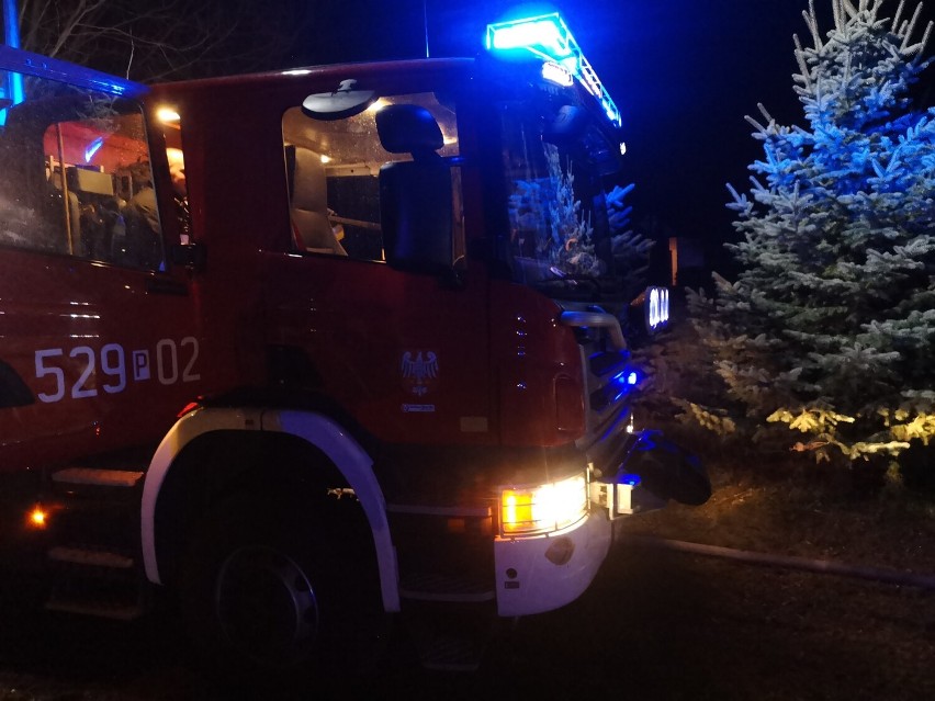 Pożar garażu w Obornikach. Płomień pochłonął cały budynek [ZDJĘCIA]