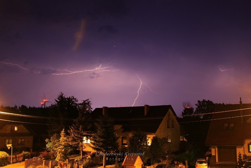 Nocna burza nad Słupskiem i regionem na zdjęciach...