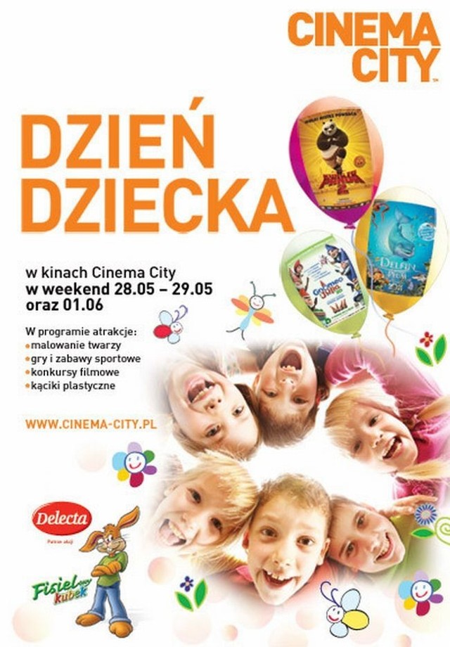 Kina Cinema City w całej Polsce zapraszają wszystkie dzieci na filmowy Dzień Dziecka!