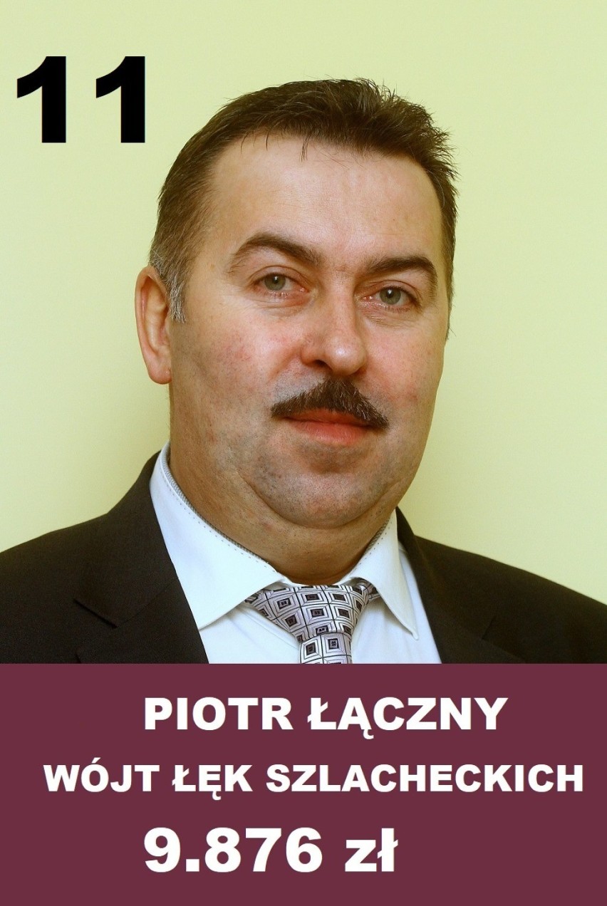 Trzeci od końca jest  Piotr Łączny, wójt Łęk Szlacheckich....