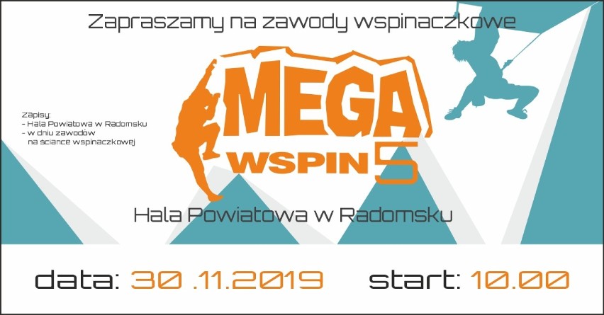 V Zawody Wspinaczkowe "Mega Wspin Radomsko 2019" już 30 listopada