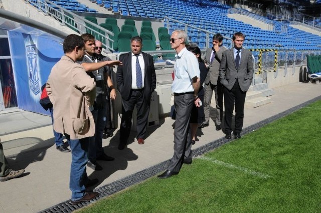 Przedstawiciele miast gospodarzy Euro 2012 z Ukrainy odwiedzili w środę stolicę Wielkopolski. Najpierw spotkali się z wiceprezydentem Sławomirem Hincem. Potem pojechali na Stadion Miejski oraz Ławicę