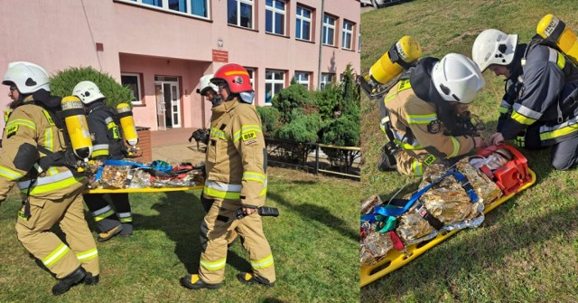 Ewakuacja Szkoły Podstawowej w Skrzynnie. Spokojnie, to tylko ćwiczenia