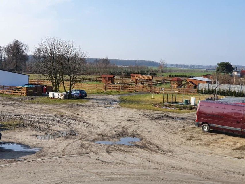 Droga na farmę przed i po wykonaniu prac