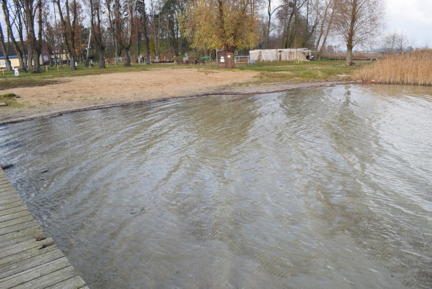 Wody w Jeziorze Powidzkim ubywa. Tak źle jeszcze nie było [FOTO]
