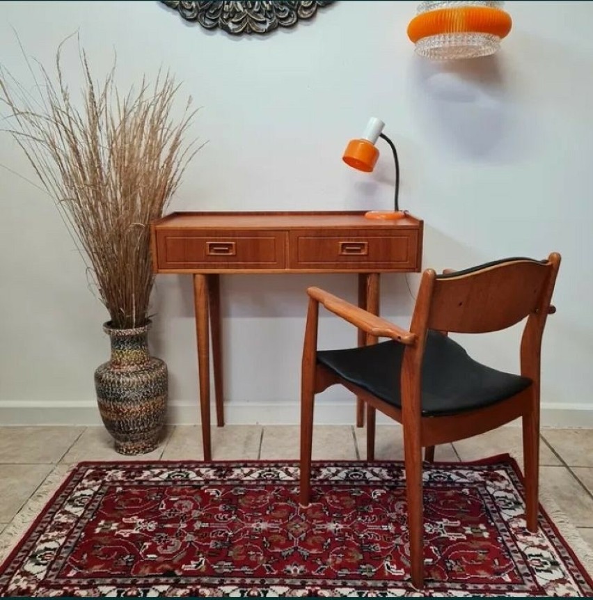 Konsola,małe biurko vintage,skandynawski design,Norwegia,mid...