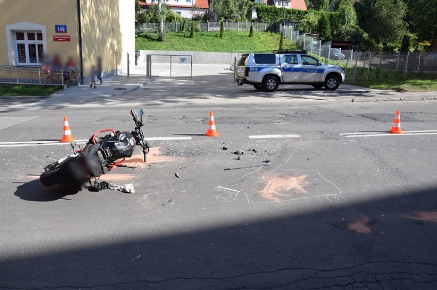 Wypadek drogowy z udziałem motocyklisty, do którego doszło w...