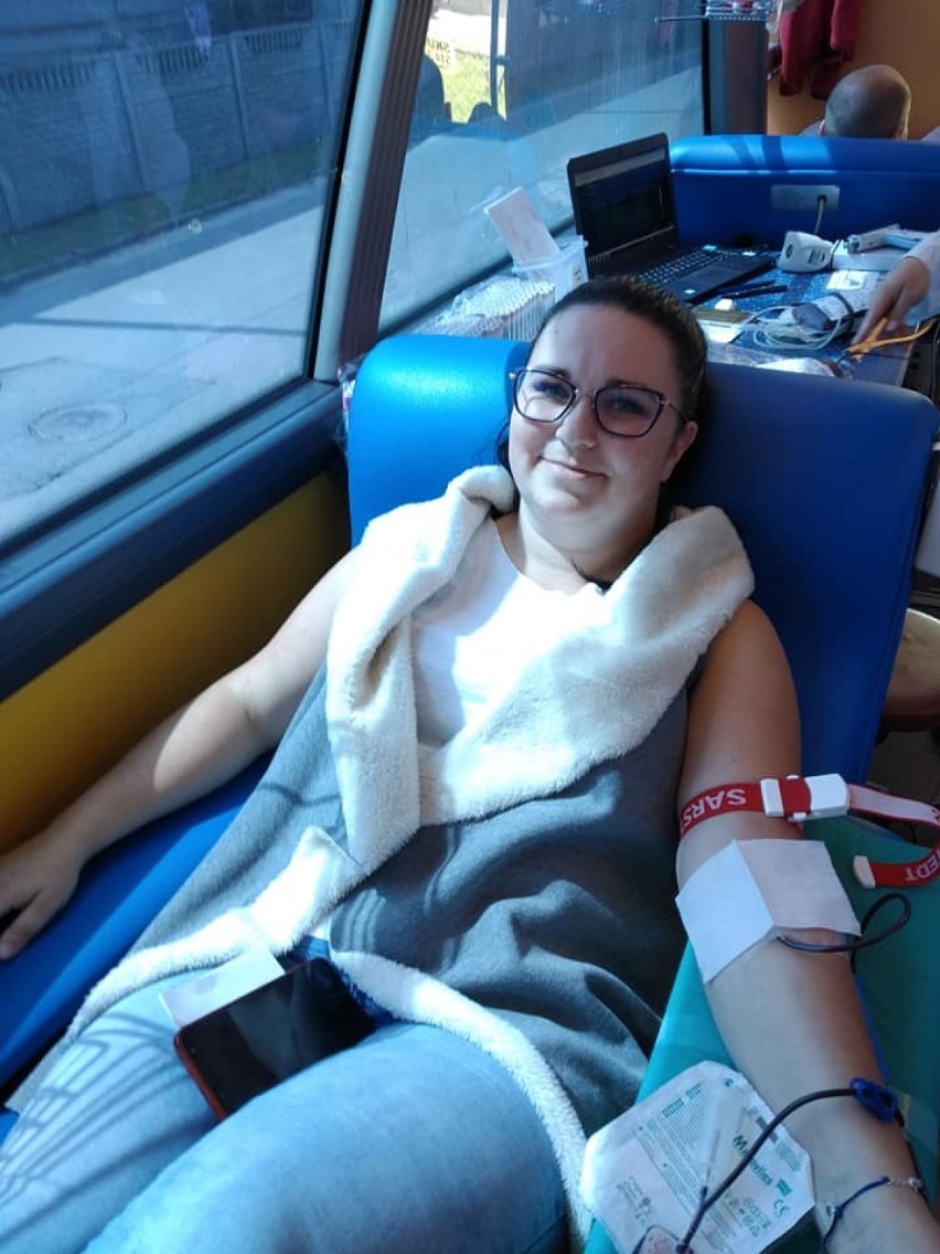 Wakacyjny pobór krwi w Połchowie (2019). Na akcję Kaszubskiego Klubu HDK PCK stawiło się 40 osób
