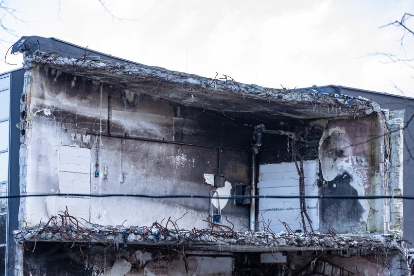 Teren spalonego archiwum miejskiego - dwa lata po pożarze
