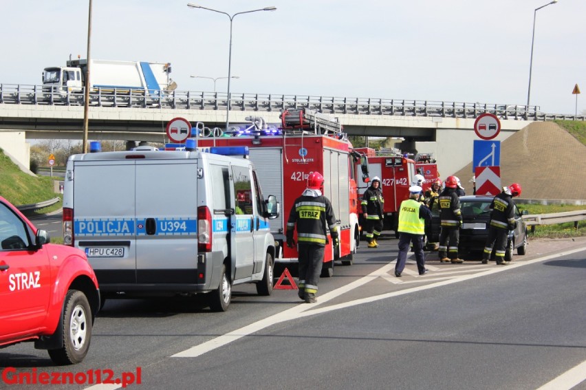 Wypadek na Trasie Zjazdu Gnieźnieńskiego [FOTO]