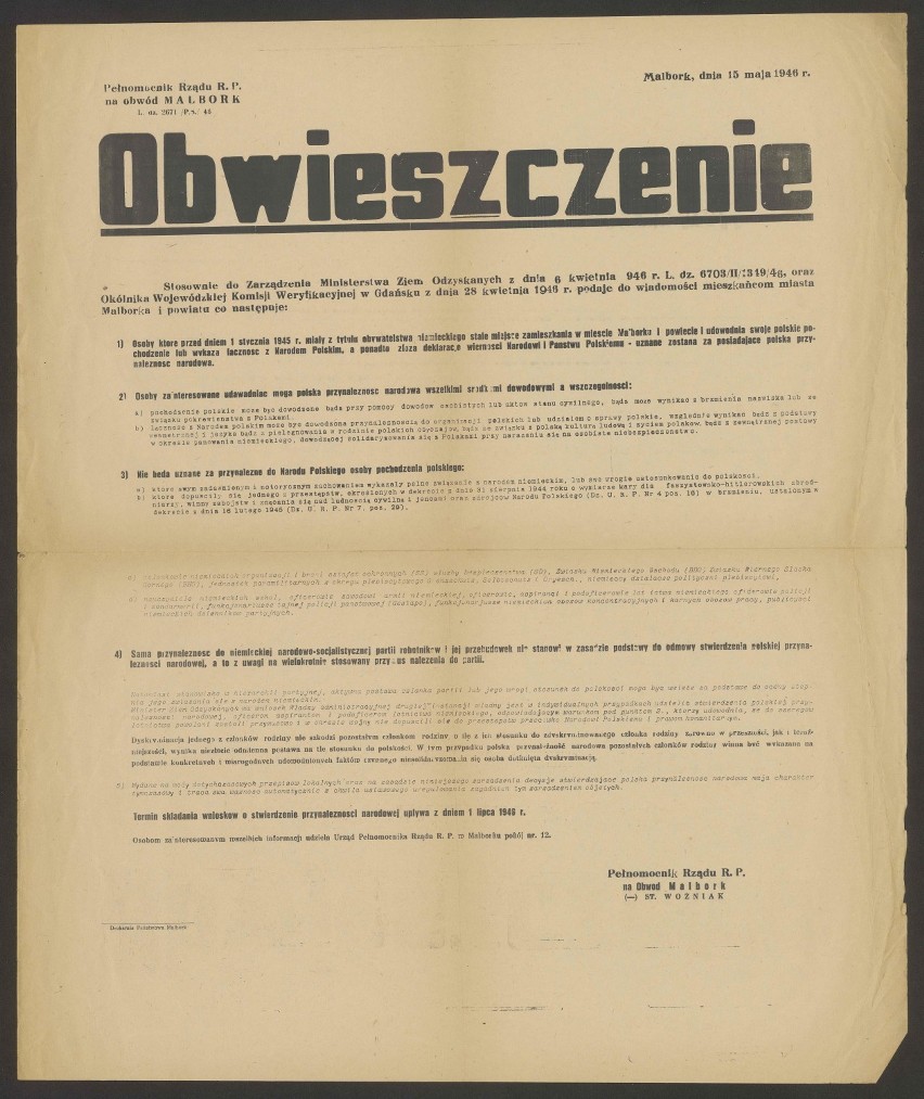 Malbork po wojnie. Stare afisze z lat 1946-1949 też pokazują, jak wyglądało życie w powojennym mieście