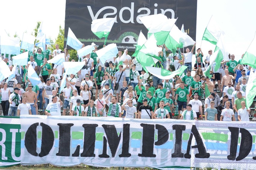 Kibice na meczu Olimpia Grudziądz - GKS Katowice [zdjęcia]