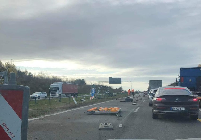 Wypadek na autostradzie A1 pod Częstochową. Utrudnienia w...