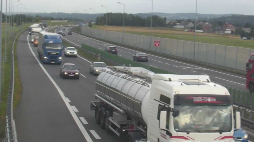 Autostrada A4 w kierunku Rzeszowa, stan na godz. 17.