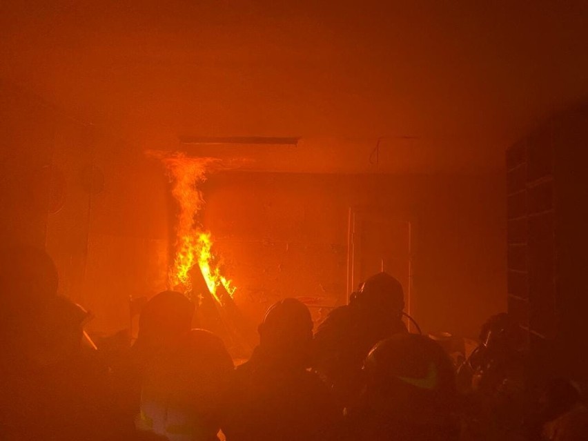 Ćwiczenia strażaków z powiatu pleszewskiego w remizie OSP Gołuchów