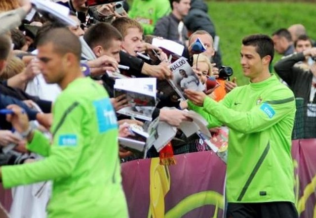 Cristiano Ronaldo na treningu w Opalenicy