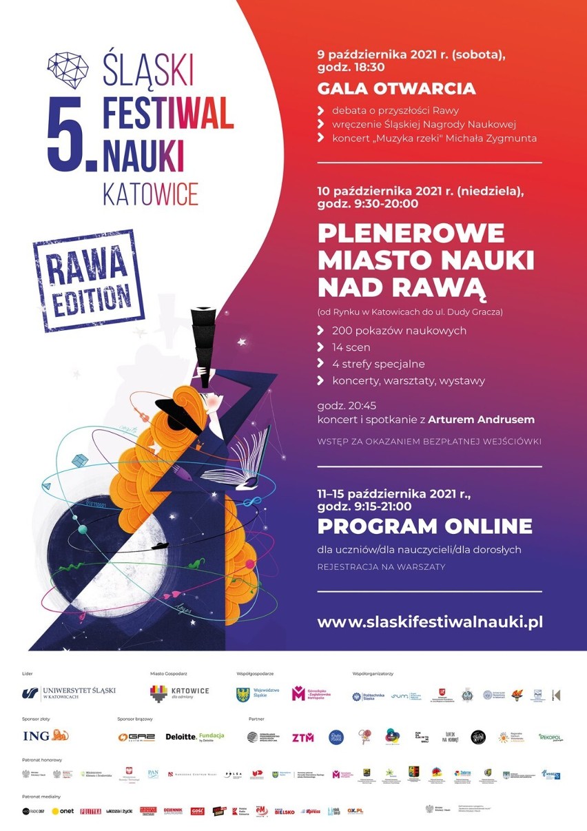 Śląski Festiwal Nauki 2021.  W programie m.in. eksperymenty, debaty o Rawie i czytanie dzieł Lema