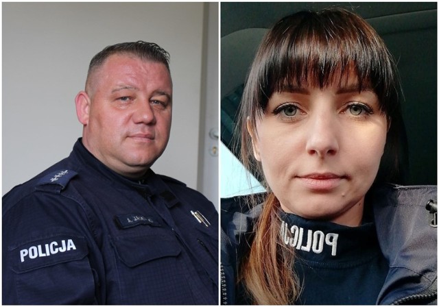 asp. sztab. Artur Jaskulski i st. post. Agata Gamułkiewicz zatrzymali sprawców